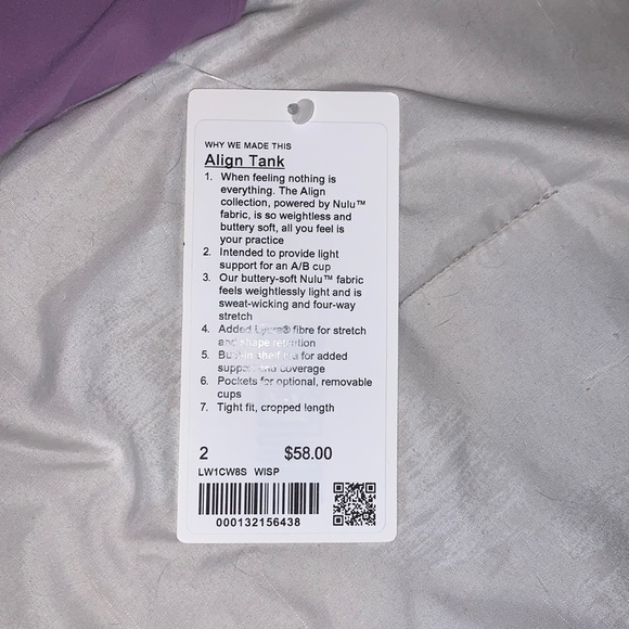 Lululemon Align Tank Top - Wisteria Purple - Picture 2 of 4